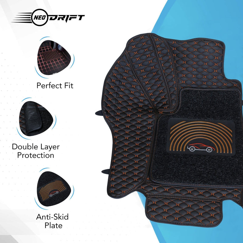 Neodrift - Car 7D Floor Mats for Mahindra Scorpio/Scorpio Classic-