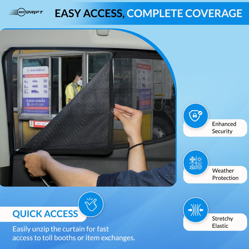 Neodrift 'NeoShade' Magnetic Car Sunshades for Honda Elevate (Set of 4pcs.)