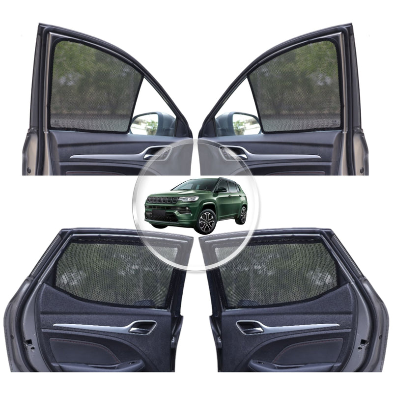 Neodrift 'NeoShade' Magnetic Car Sunshades for Jeep Compass (Set of 4pcs.)