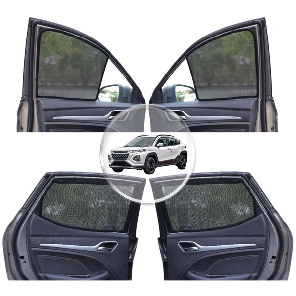 Neodrift 'NeoShade' Magnetic Car Sunshades for Maruti Suzuki Fronx (Set of 4pcs.)