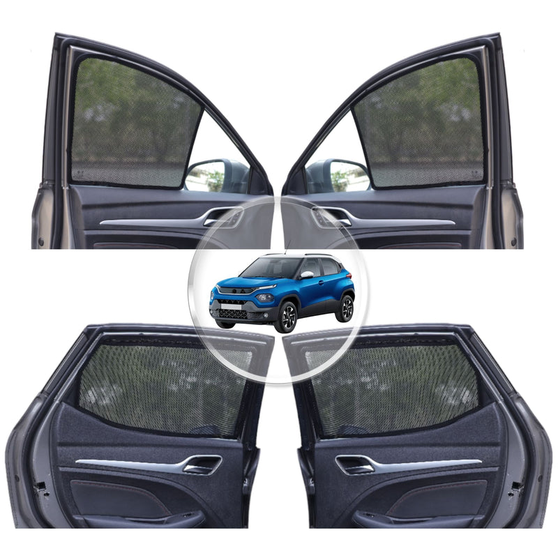 Neodrift 'NeoShade' Magnetic Car Sunshades for Tata Punch (Set of 4pcs.)