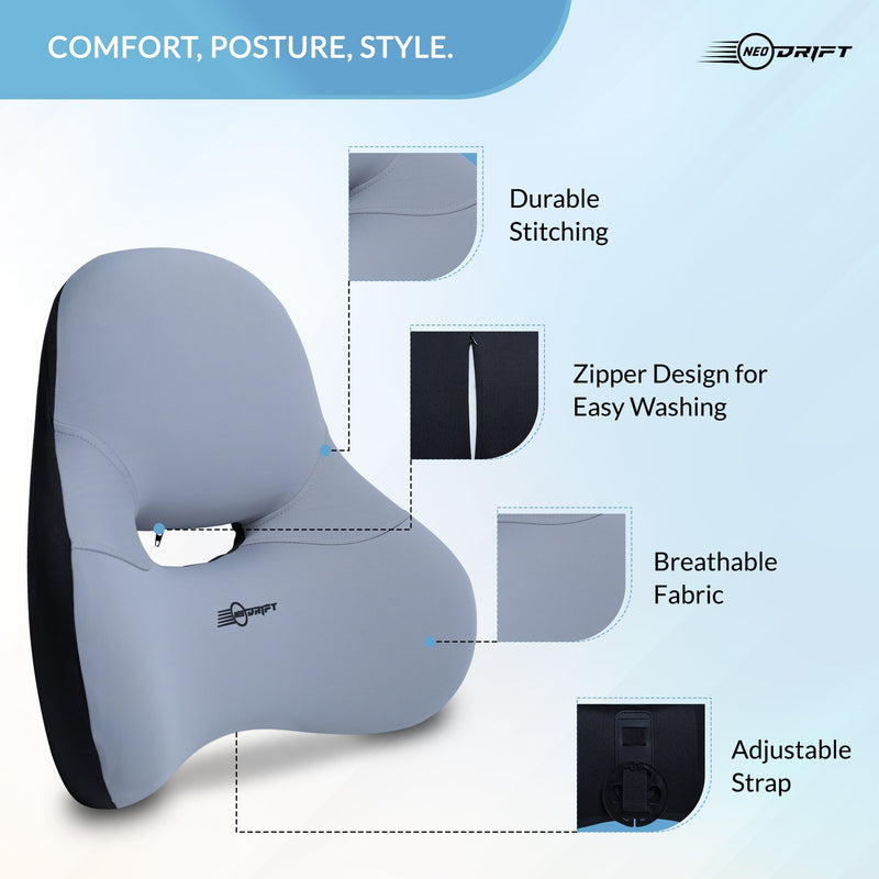 Neodrift Orthopaedic Back Cushions for Back Support in Car/Office/Home Seat