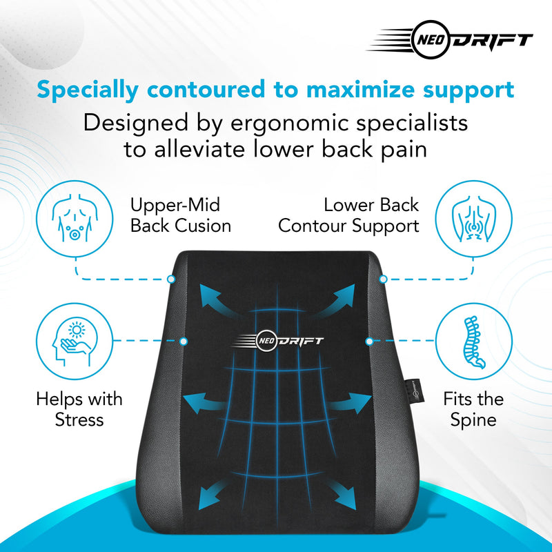 Neodrift Orthopaedic Back Cushions for Back Support in Car/Office/Home Seat