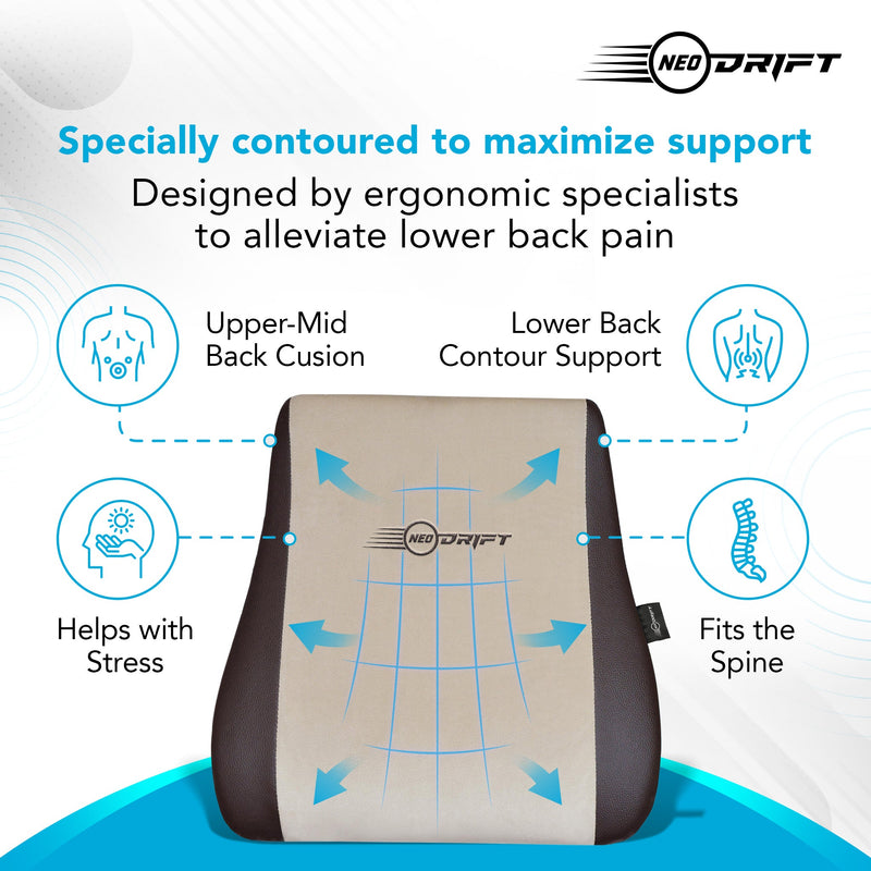 Neodrift Orthopaedic Back Cushions for Back Support in Car/Office/Home Seat