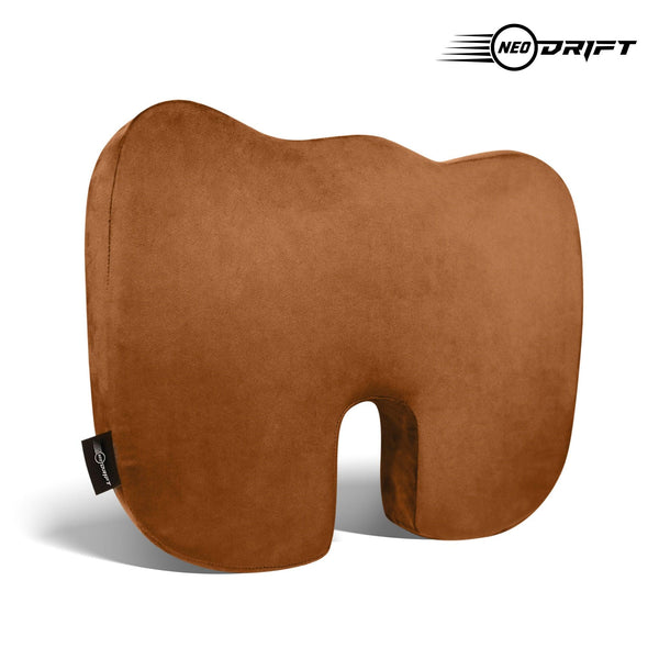 Neodrift® 'OrthoRest' - Memory Foam Seat Cushion for Coccyx & Back Support-#color_brown