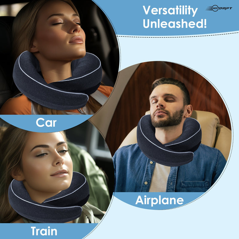 Neodrift 'TravelNeck' - Memory Foam Travel Pillow for Neck Support